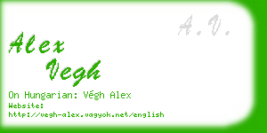 alex vegh business card
