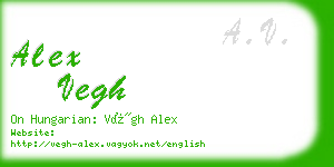 alex vegh business card